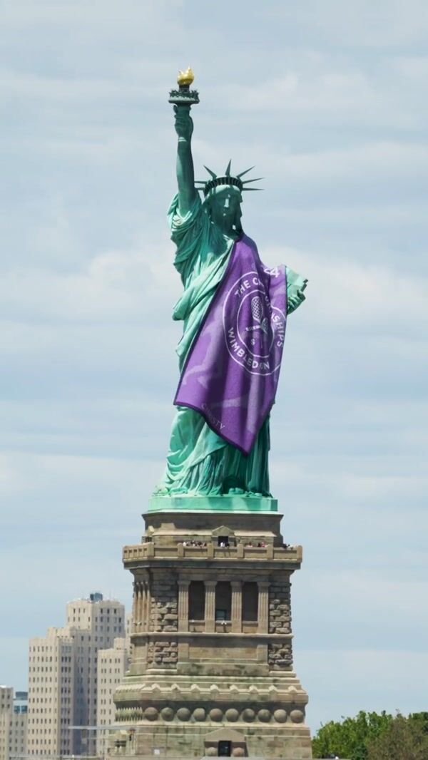 Christy Towel Drapes on Statue of Liberty