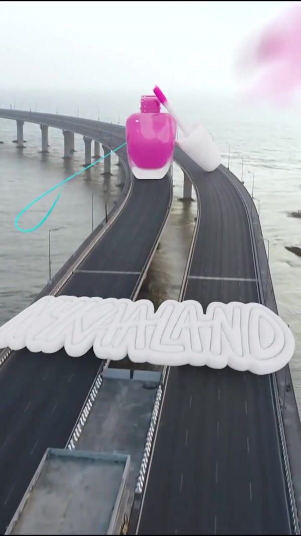 Nykaa Pink Nail Polish Colors Signage on Road