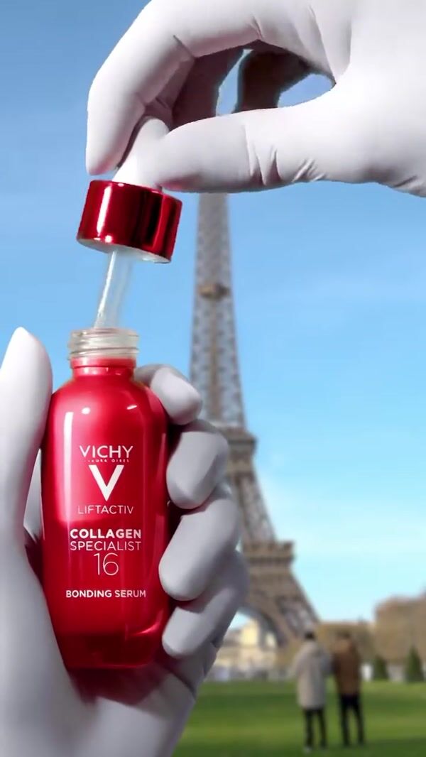 Vichy Laboratoires Serum Covers Eiffel Tower in Red Fibers