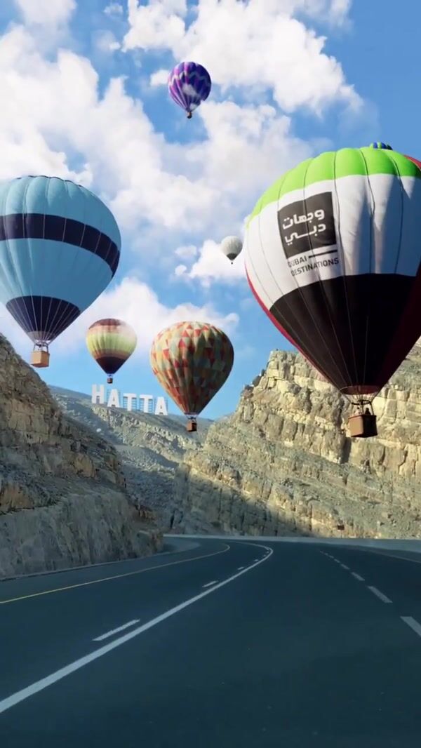 BrandDubai Hot Air Balloons Floating Across Dubai