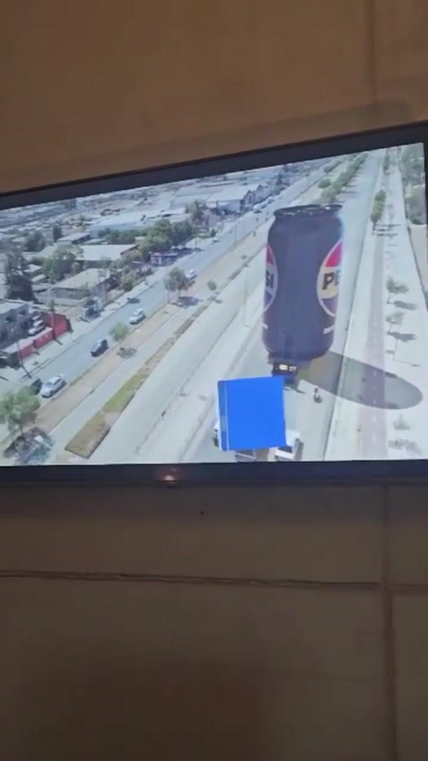 Pepsi Giant Soda Can in News Headline
