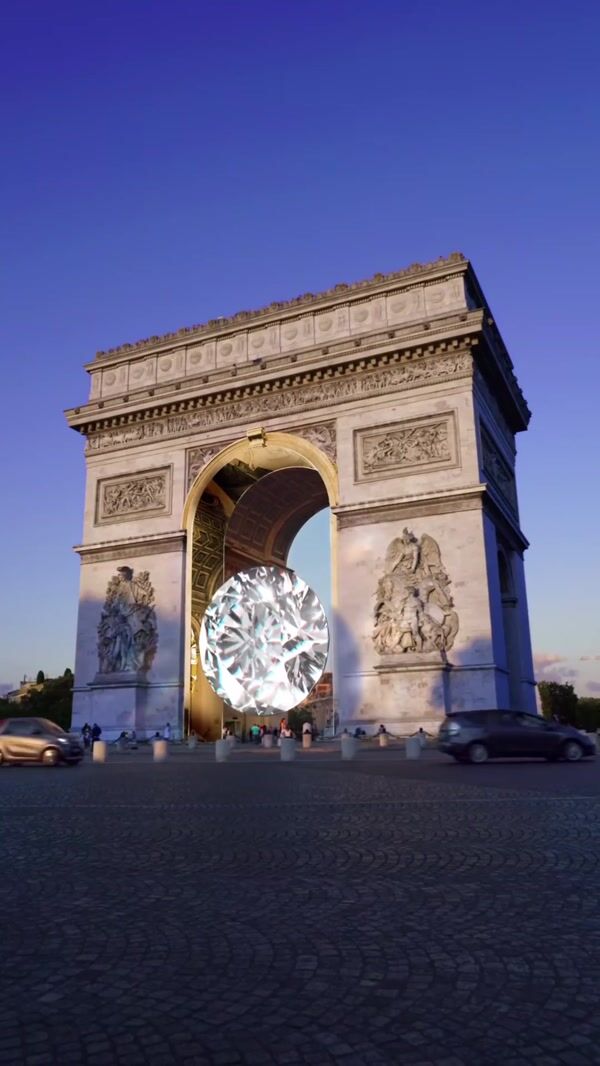 Messika Giant Floating Crystal at Arc de Triomphe