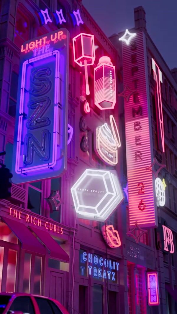Fenty Beauty LED Neon Signs Light Up Storefront