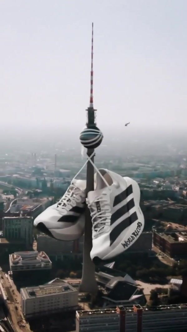 Adidas Shoes Hanging From Berliner Fernsehturm