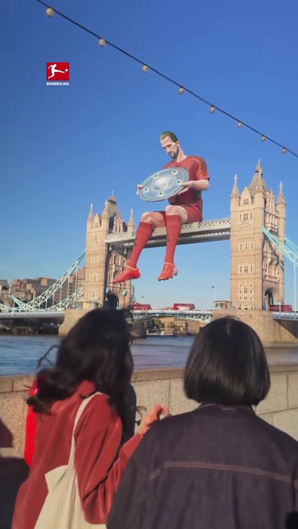 Bundesliga Giant Player Sits on the Bridge