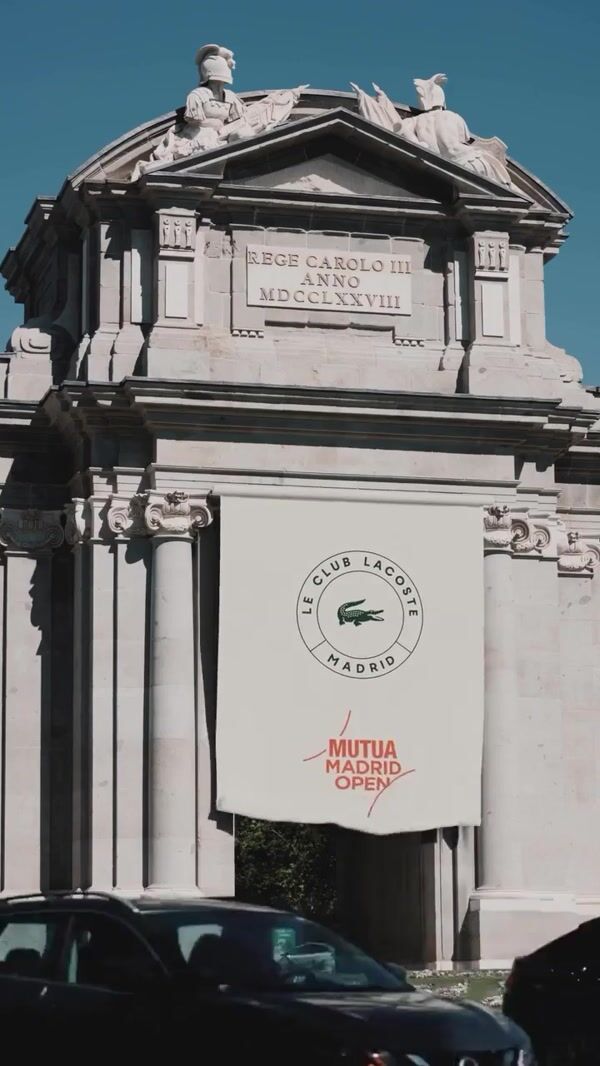 Lacoste Banners in Madrid Iconic Landmarks