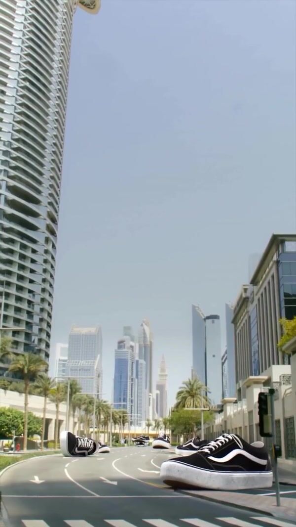 Vans Shoes Skateboarding in Dubai Street