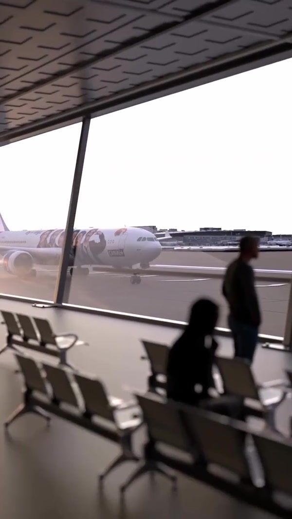 CANAL+ "Terminal" Airplane Skids on Runway