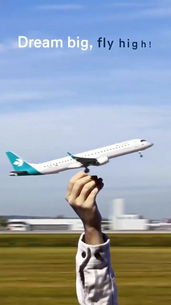 Air Dolomiti Toy Plane Soars into the Air