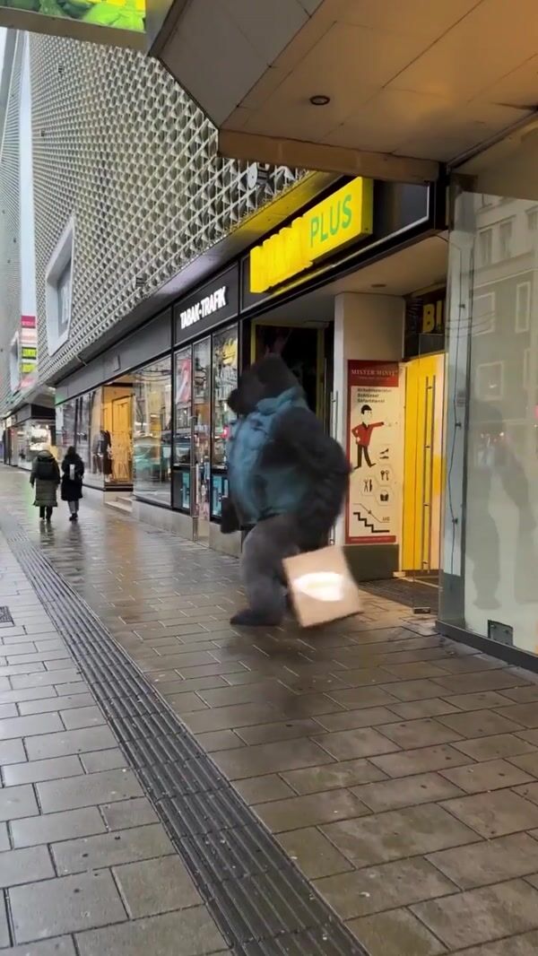 Billa Gorilla Spotted Climbing Building in Vienna