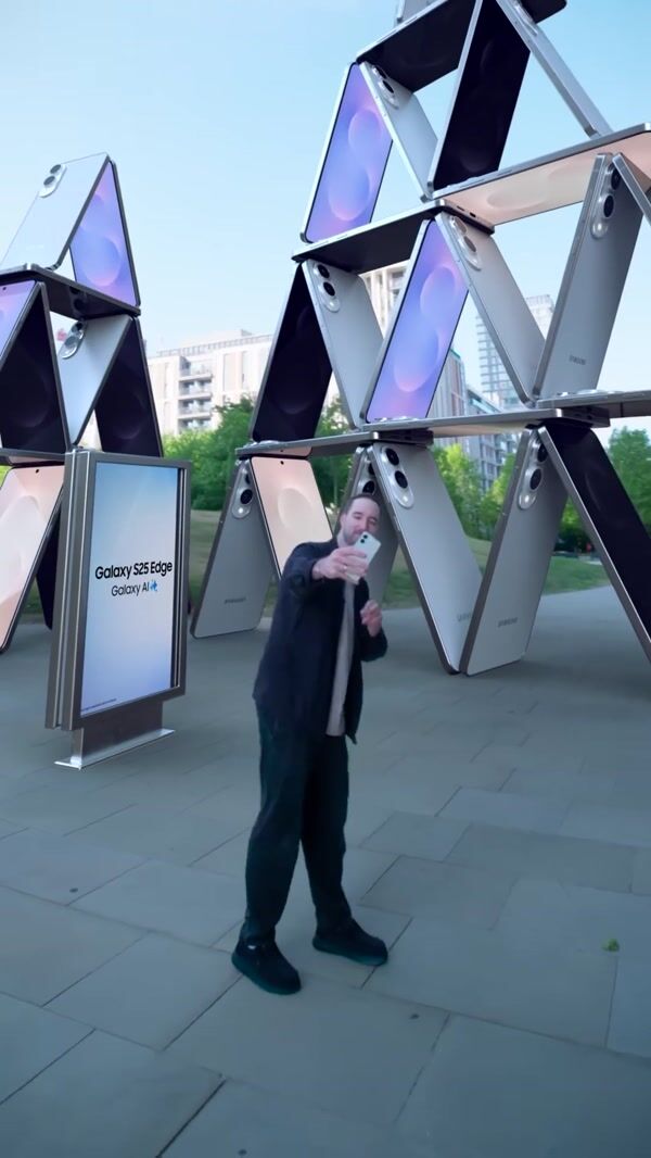 Samsung Smartphones Stacked Like House of Cards