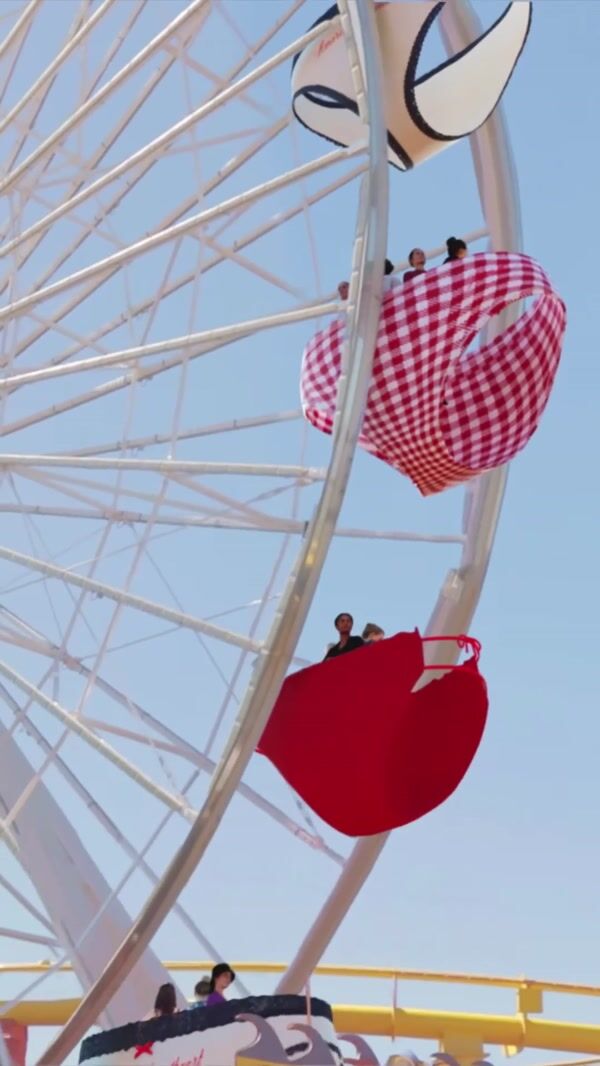 Victoria Secret PINK Giant Underwear on Ferris Wheel