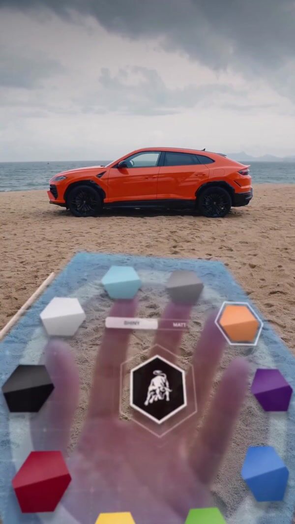 Lamborghini Car Lands on Beach