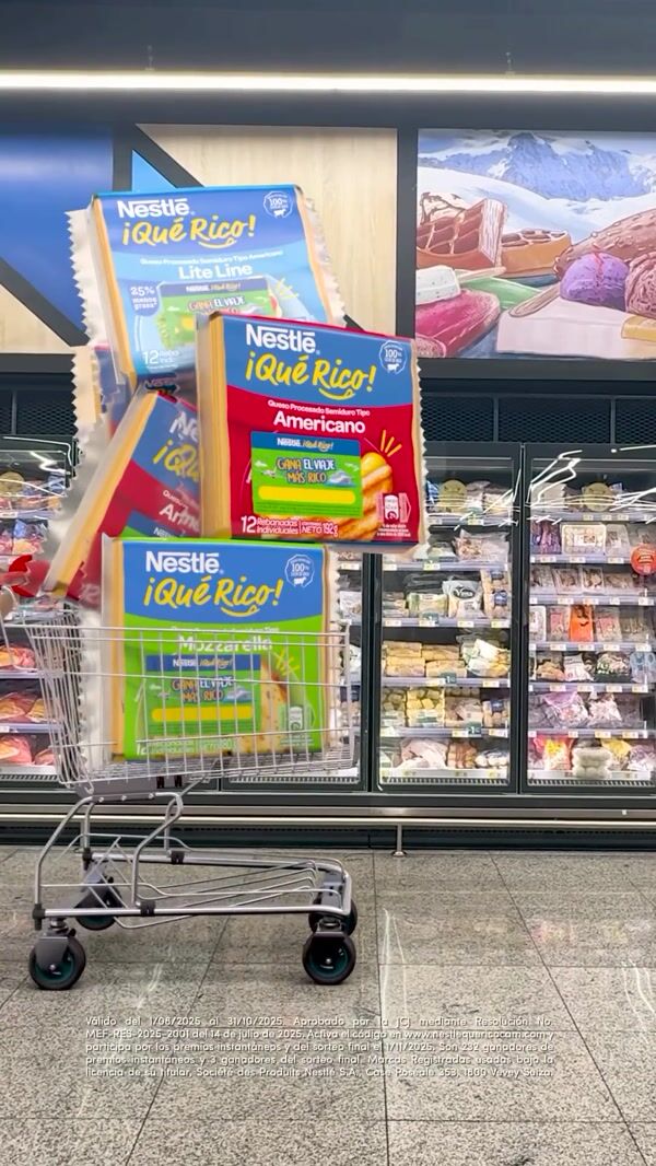 Nestlé ¡Qué Rico! Giant Packages on Cart