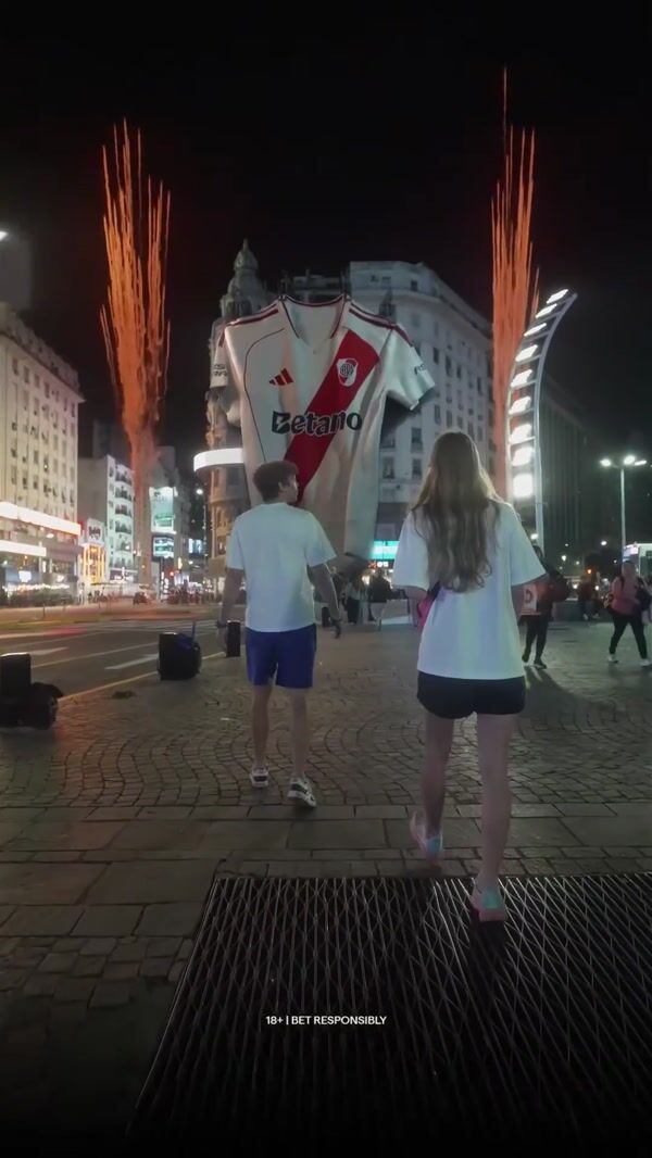 Betano Giant Jersey Hanging on Building