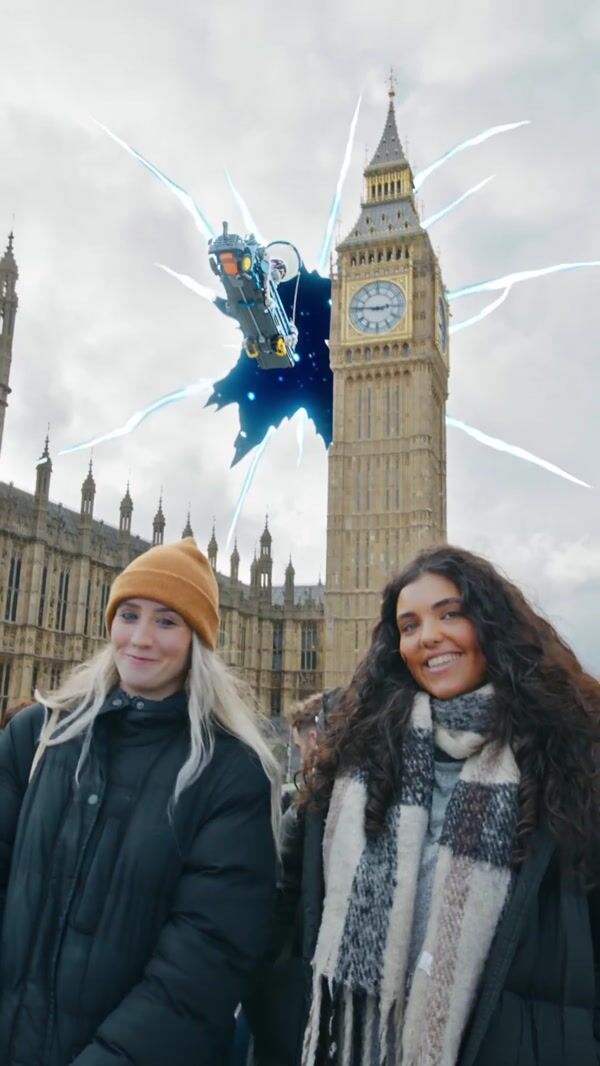 LEGO Dragon Emerges from Sky Portal