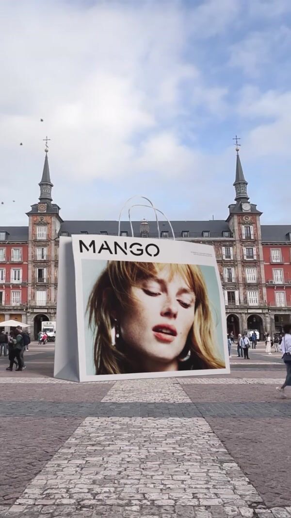 Mango Printed White Paper Bag in Plaza Mayor