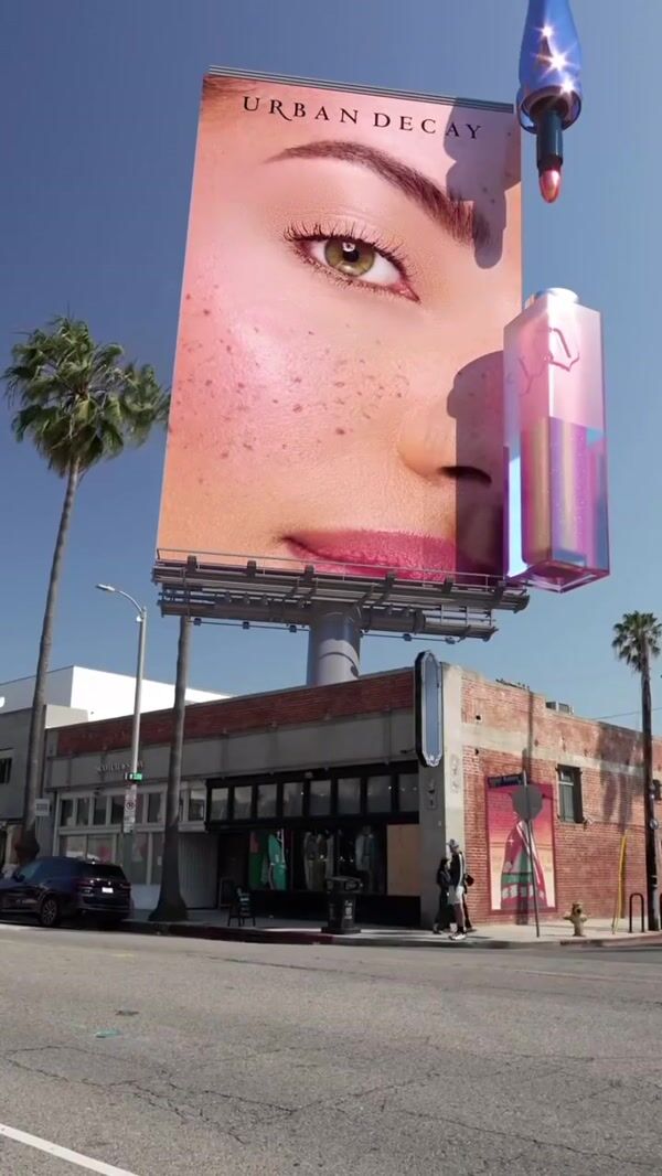 Urban Decay Eye Shadow Applies on Billboard
