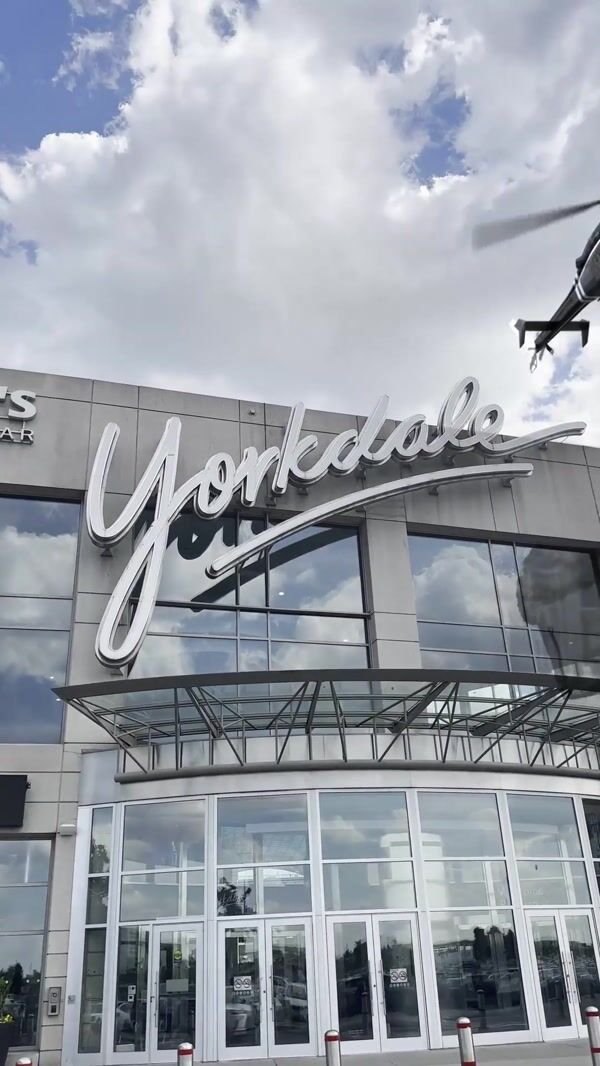 Prairies & Petals Helicopter Delivers Roses at Yorkdale