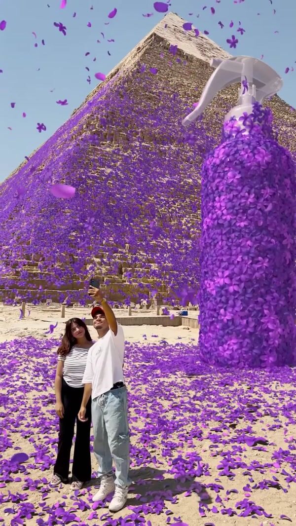 Glade Spray Bottle Releases Purple Flowers