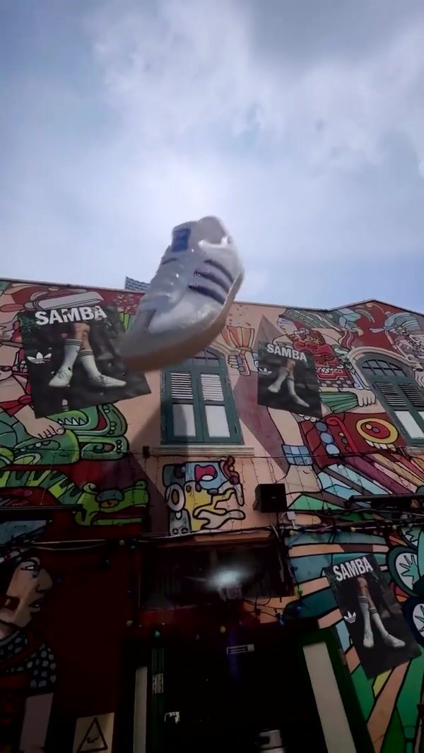 Adidas Sneakers Flying in Singapore