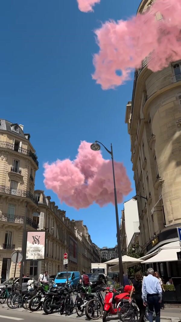 Victoria's Secret Pink Clouds Float Through Paris