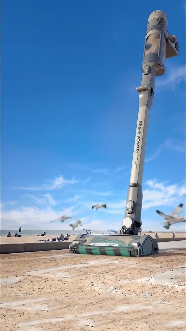 Amazon Giant Shark Vacuum Cleans Beach Promenade