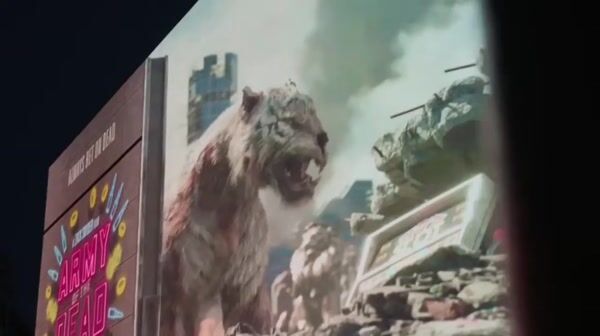 Army of the Dead Zombie Tiger Steps Out of Screen