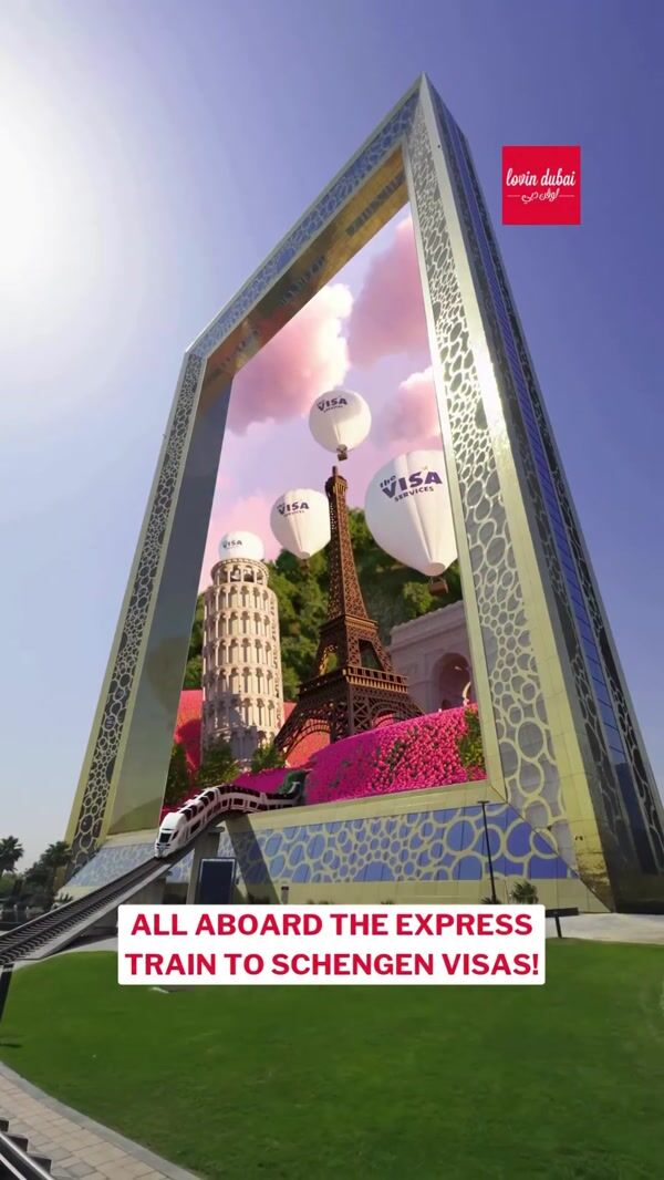 Lovin Dubai Visa Services Train Emerges from Dubai Frame