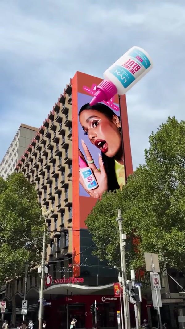 NYX Glue Primer Applied on Billboard