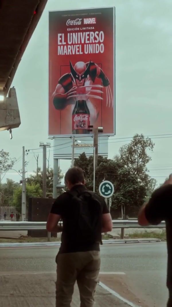Coca-Cola Wolverine Claws Slashes Billboard