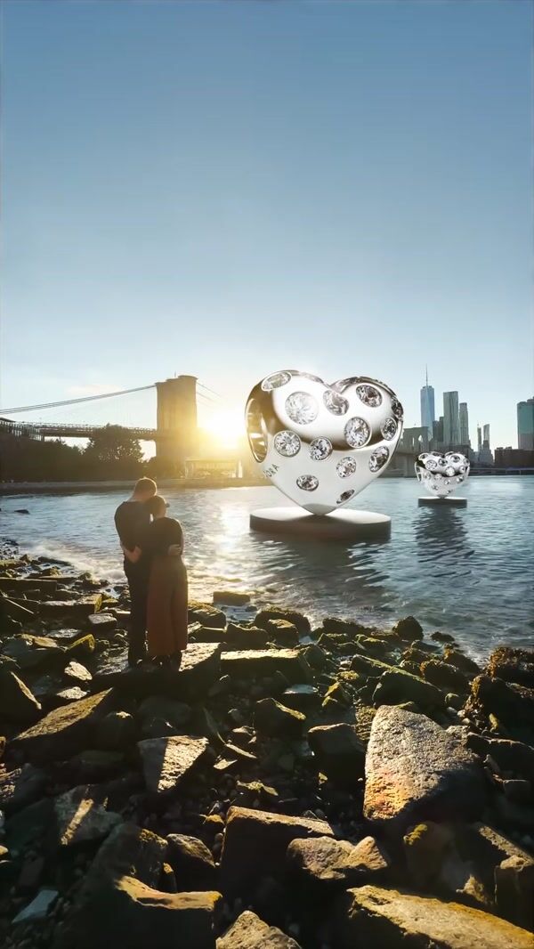 Pandora Heart Diamonds Floating on the River