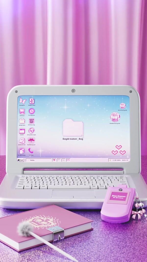 Juicy Couture Daydreamer Bag on Y2K Laptop