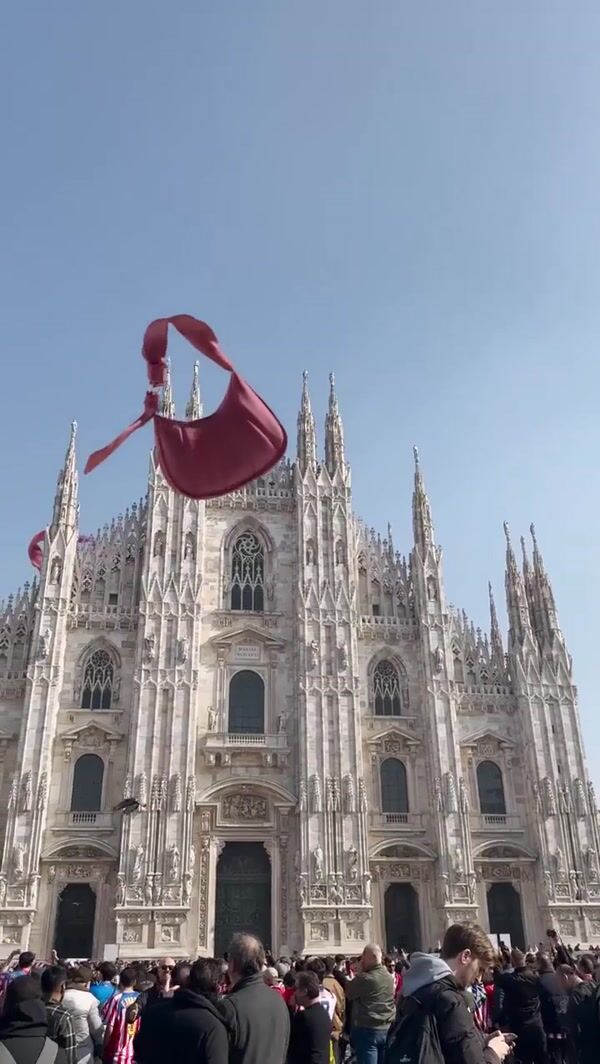 TUMI Bags Hover Above Piazza del Duomo