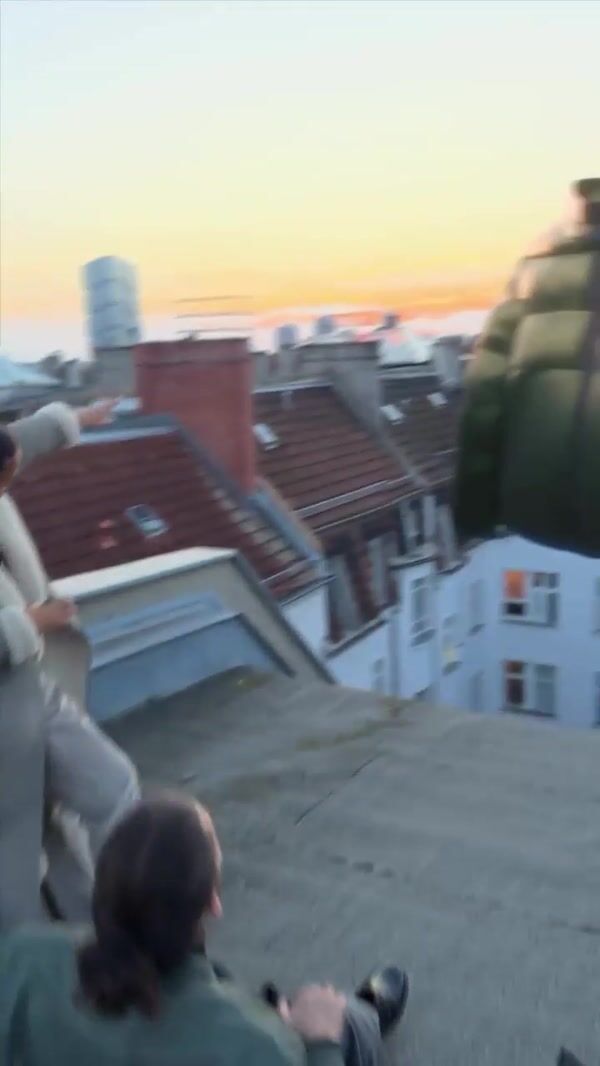 Drykorn Jacket Blowing Up on Rooftop