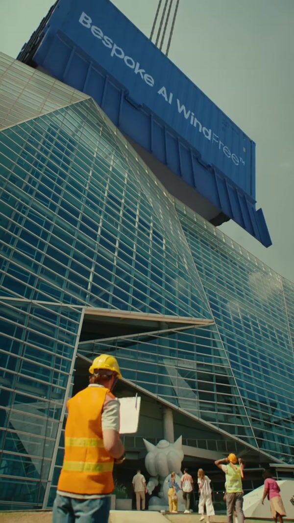 Samsung Air Conditioner Installed on Building