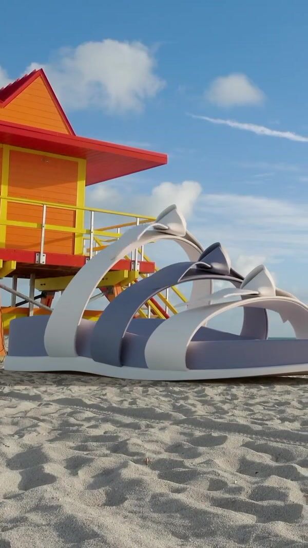 Alexandre Birman Oversized Sandal on Beach