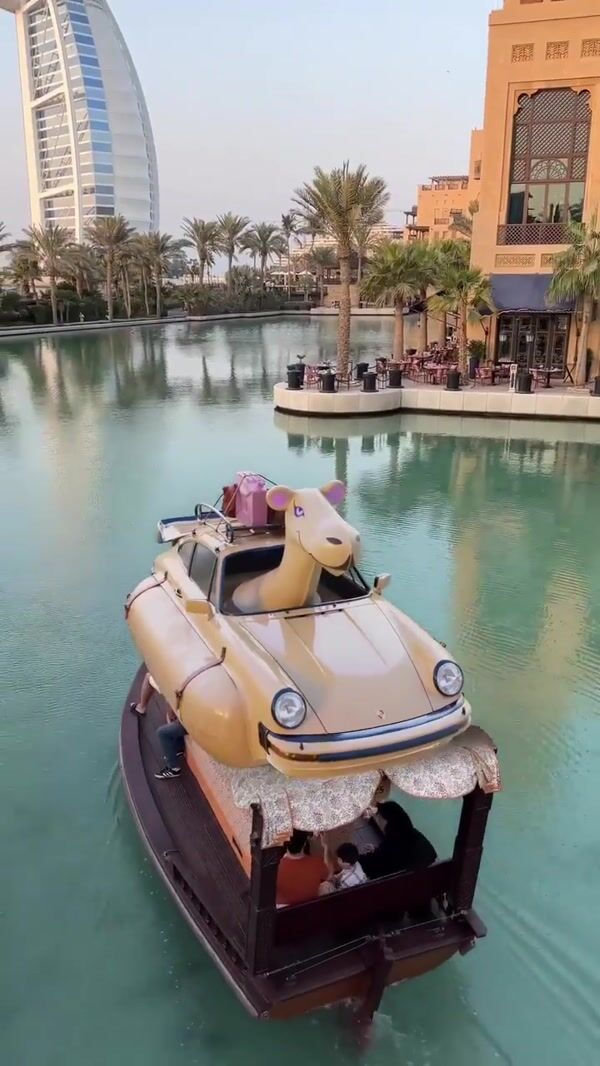 Porsche-Camel Hybrid Boat Floats Dubai Waters