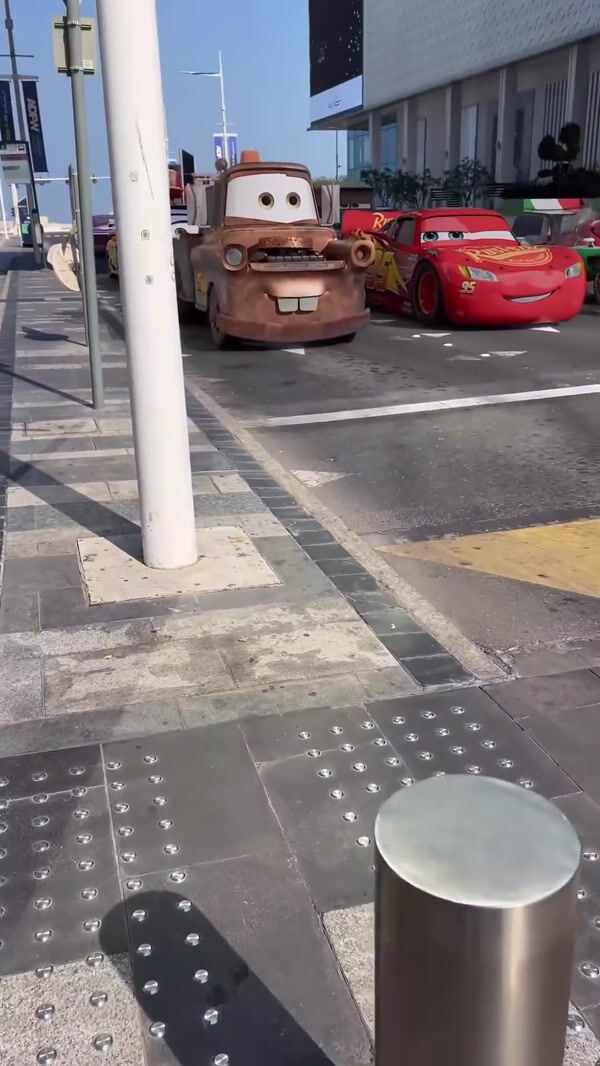 Automax Cars Movie Characters Driving Along