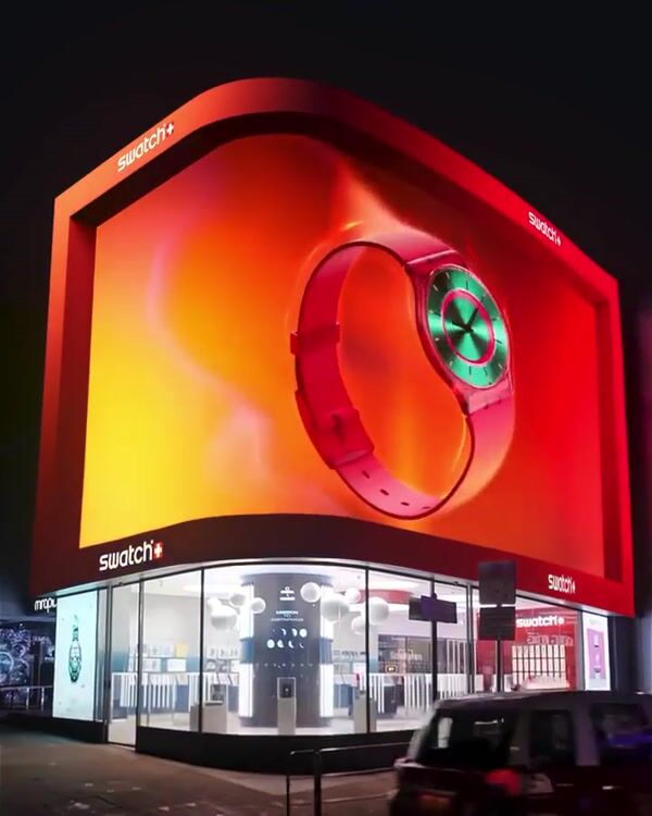 Swatch Wristwatches Move with Neon Light
