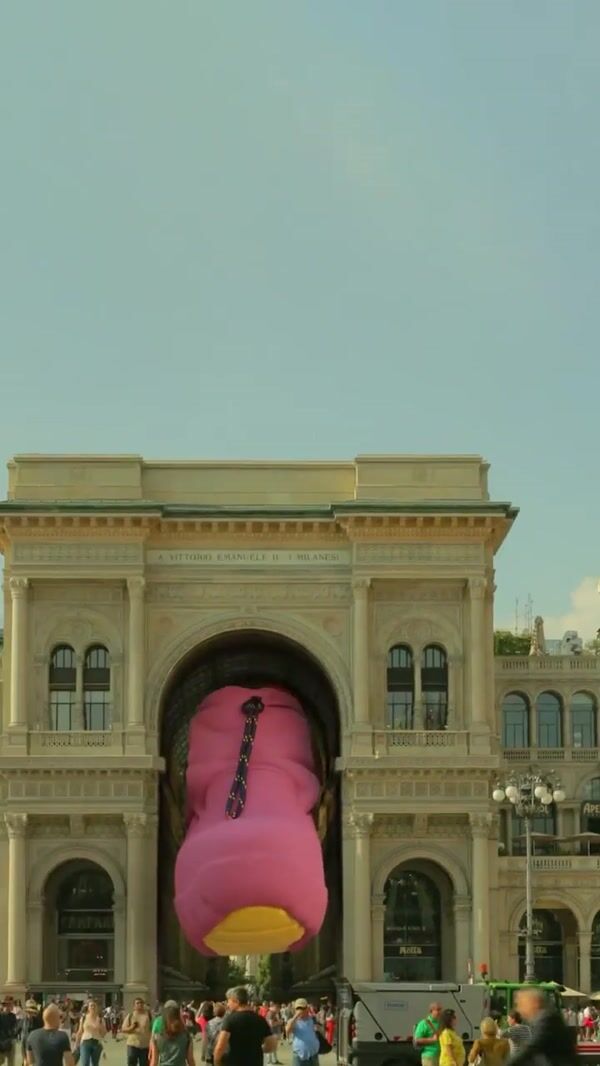 Lemon Jelly Boots Hover Above Shopping Arcade