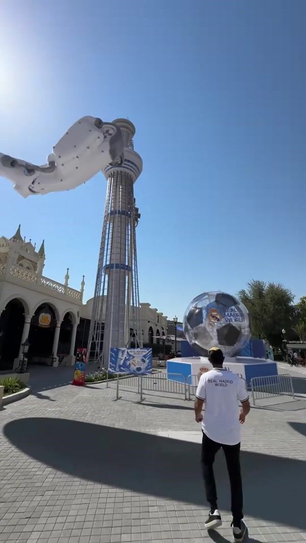 Real Madrid World Giant Robotic Football Leg and Glove in Dubai