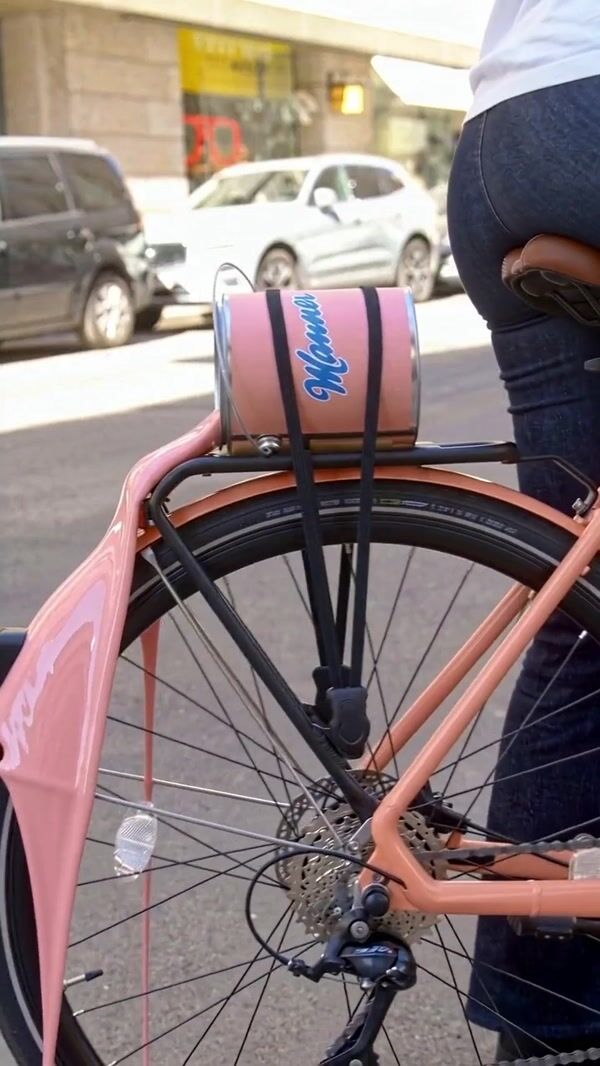 Manner Wafer Street and a Pink Geero E-Bike in Vienna