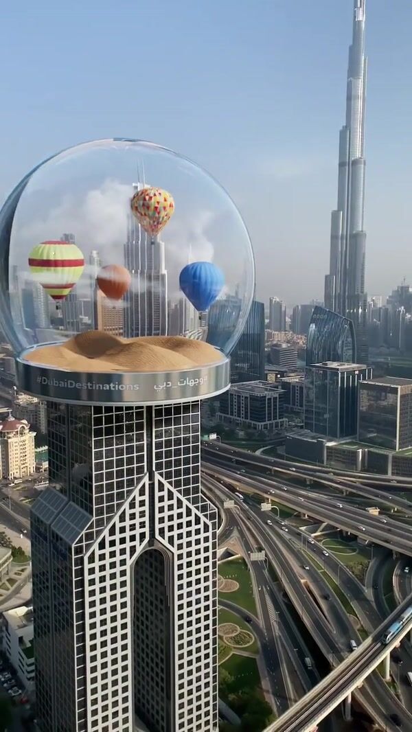 BrandDubai Tourist Spots Inside Glass Globe