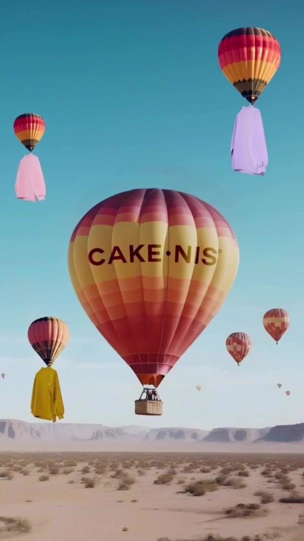 Cakenis Hot Air Balloons Carry Giant Sweatshirts