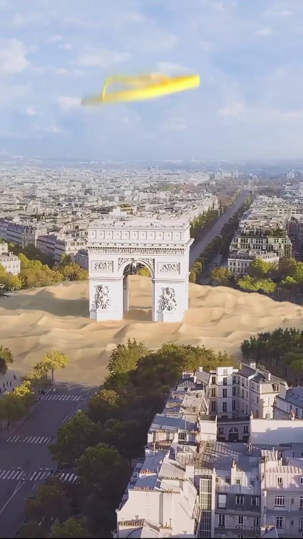 Havaianas Slipper Landing on Arc de Triomphe