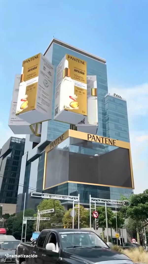 Pantene Giant Installations on Building