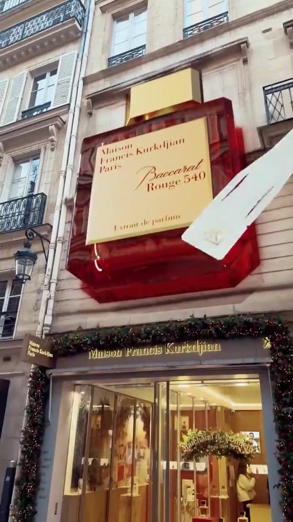 Maison Francis Kurkdjian Paper Cutout Decorates Buildings