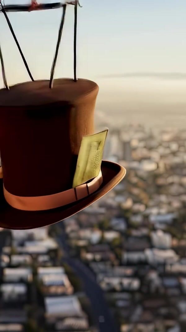 Cosm Willy Wonka Top Hat in Parachute