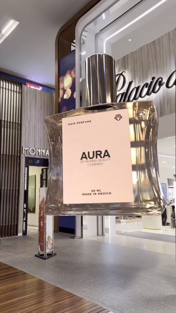 Aura Hair Perfume Bottle Descends at Mall